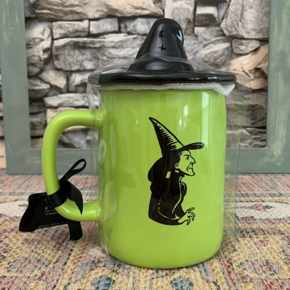 #15 Rae Dunn Wicked Witch Black Hat Get You My Pretty Wizard Oz Coffee Mug Cup - Picture 2 of 3